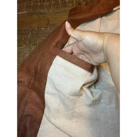 Banana Republic Women’s Arielle Linen Blend Jacket Size Large EUC - Picture 11 of 14